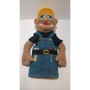 Vintage Melissa & Doug Construction Worker Puppet No Stick | Fun & Interactive